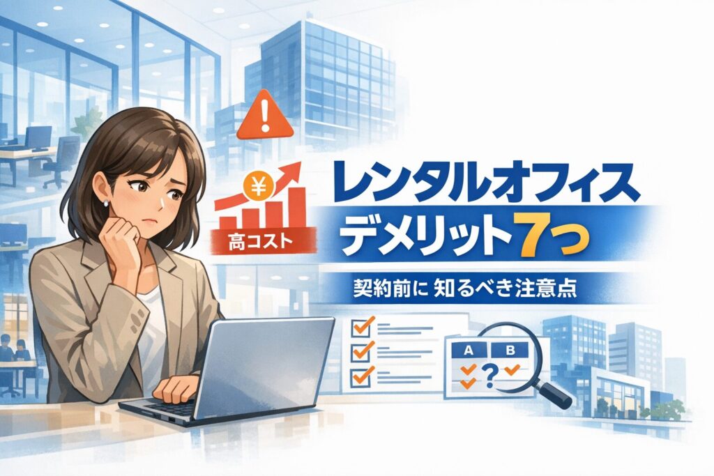 レンタルオフィスのデメリット7つを解説|契約前に知るべき注意点