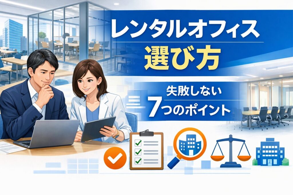 レンタルオフィスの選び方を比較検討する日本人ビジネスパーソン