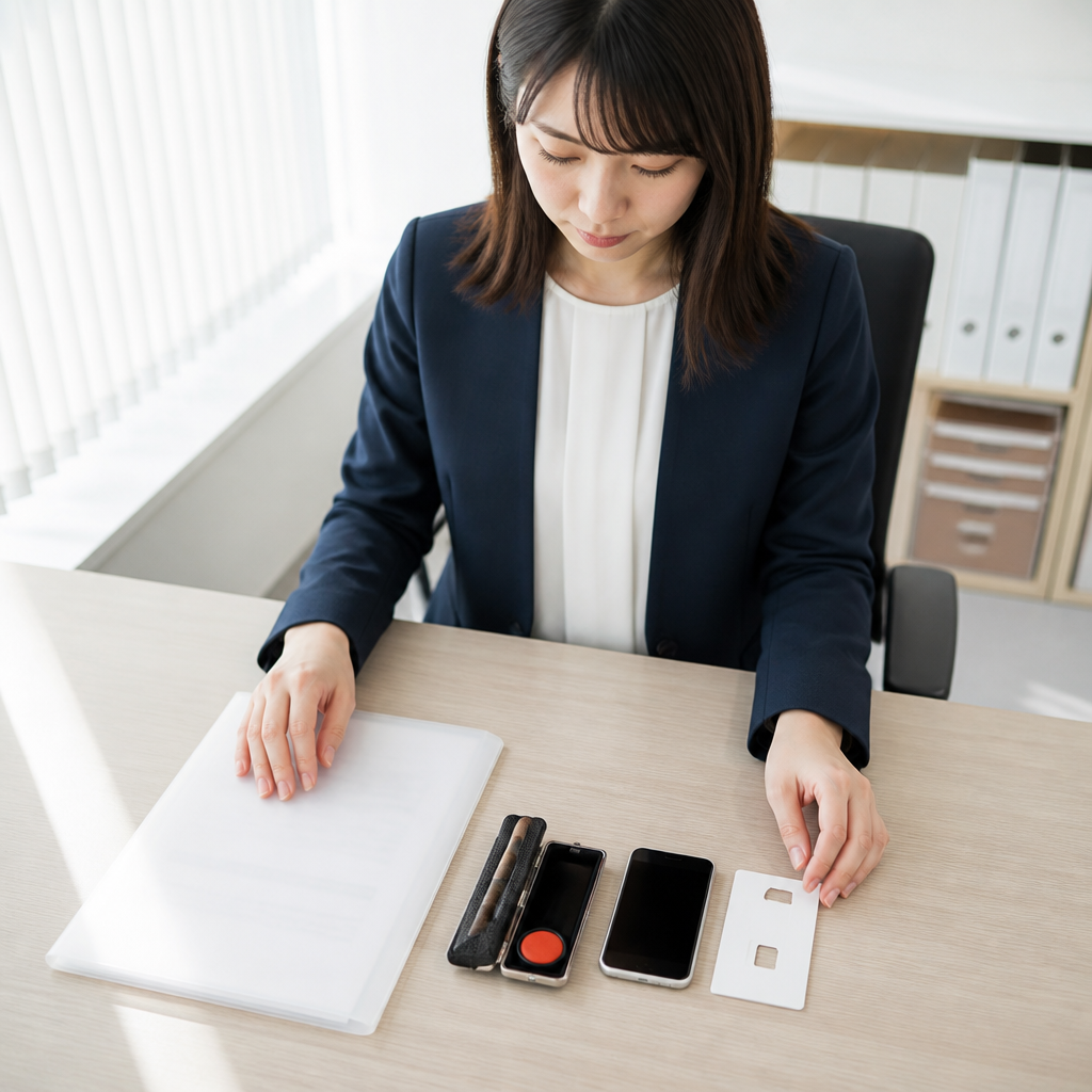 法人携帯MNPに必要な書類とSIMを準備する総務担当者