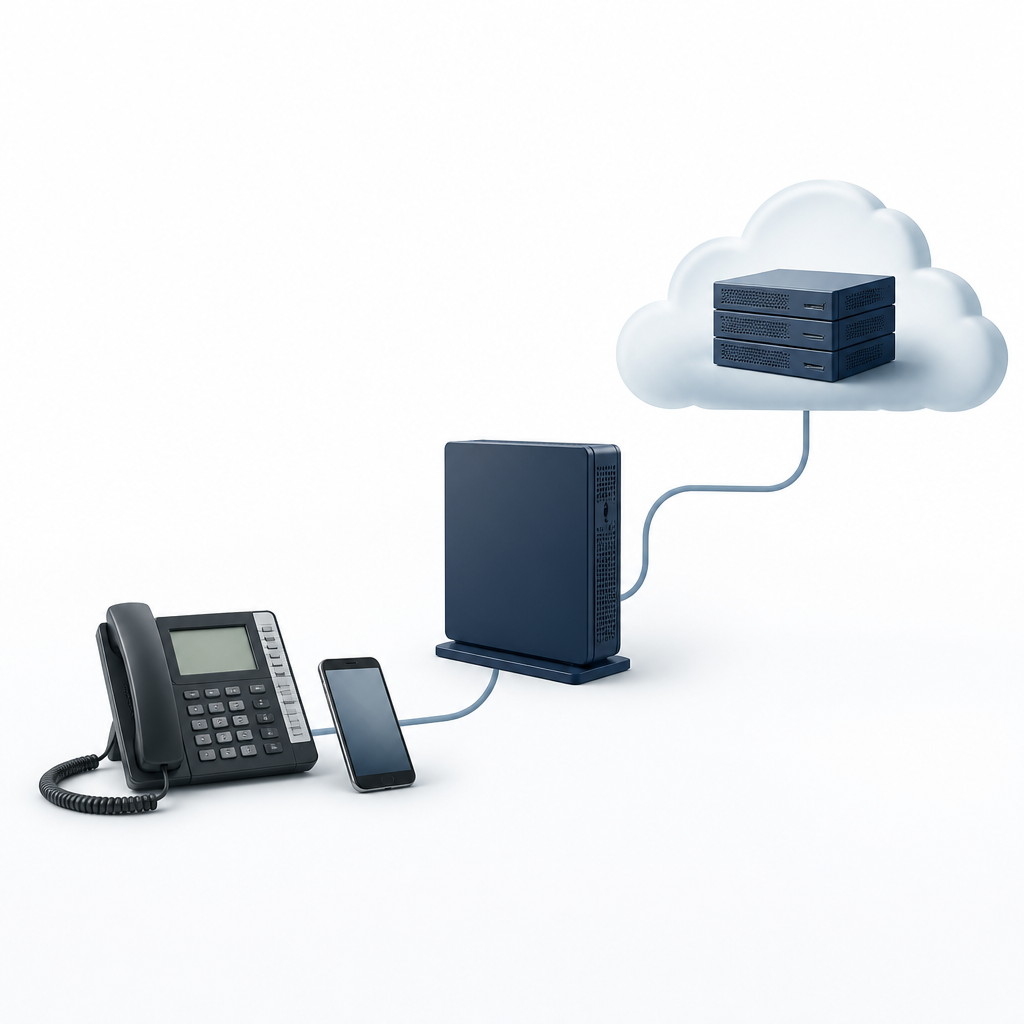 電話機、主装置、PBX、クラウドPBXの役割と設置場所の違い