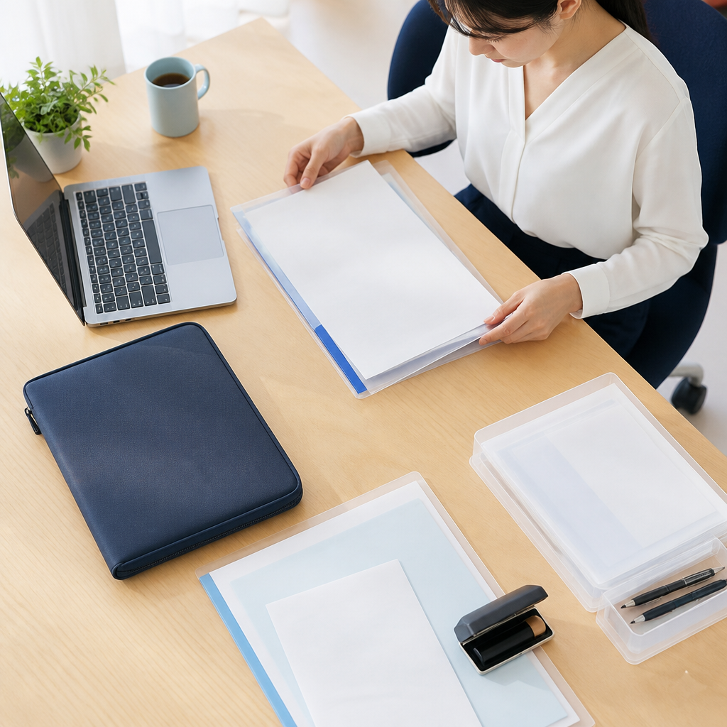 法人ETCカードの申込みに向けて必要書類を準備する個人事業主