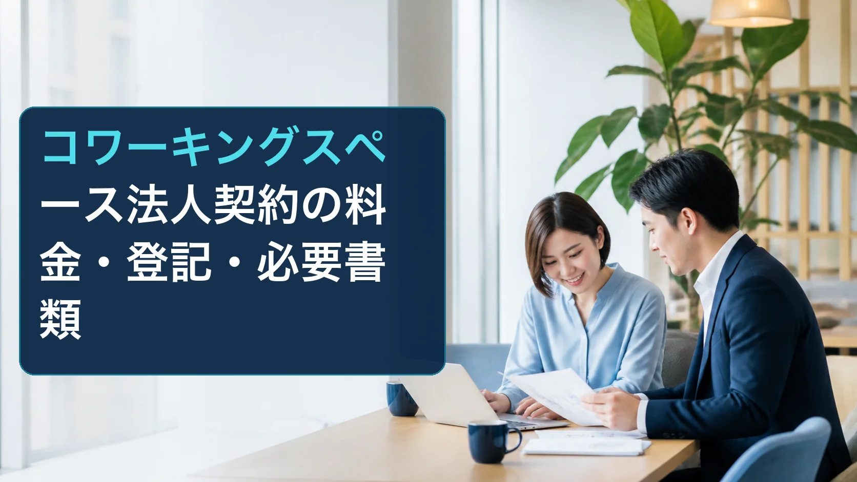 法人がコワーキングスペースを事業拠点として利用するイメージ
