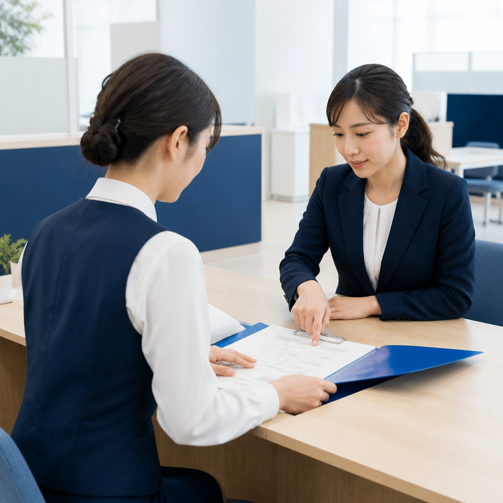 本人確認書類と郵便物の受取条件を確認する契約前の打ち合わせ
