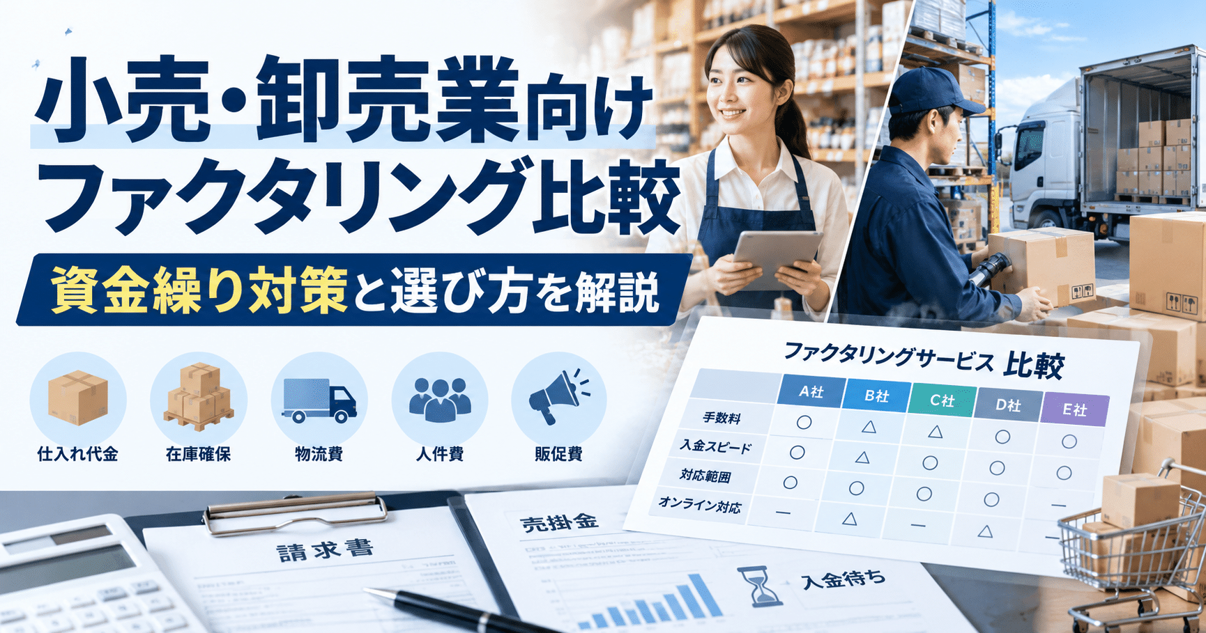 自動車・輸送機器業向けファクタリング比較の記事アイキャッチ画像